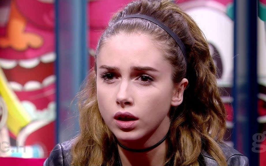 Carlota Prado was shown footage in the diary room