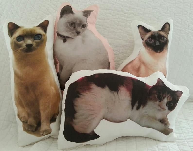 7) Custom Pet Photo Pillow