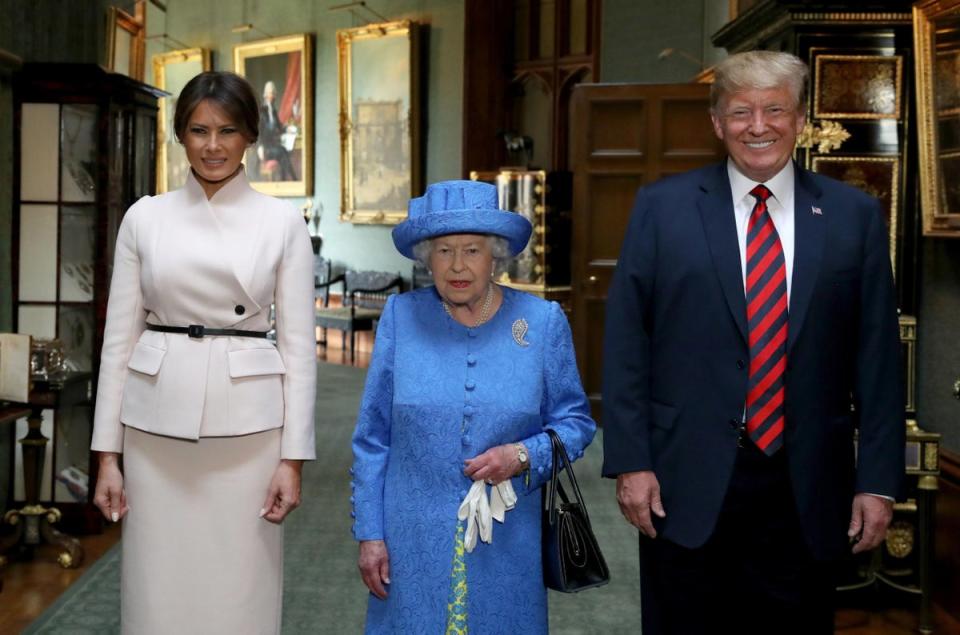 Donald Trump meets the Queen: Queen Elizabeth II greets US President Donald Trump and US First Lady Melania Trump (PA Wire/PA Images)