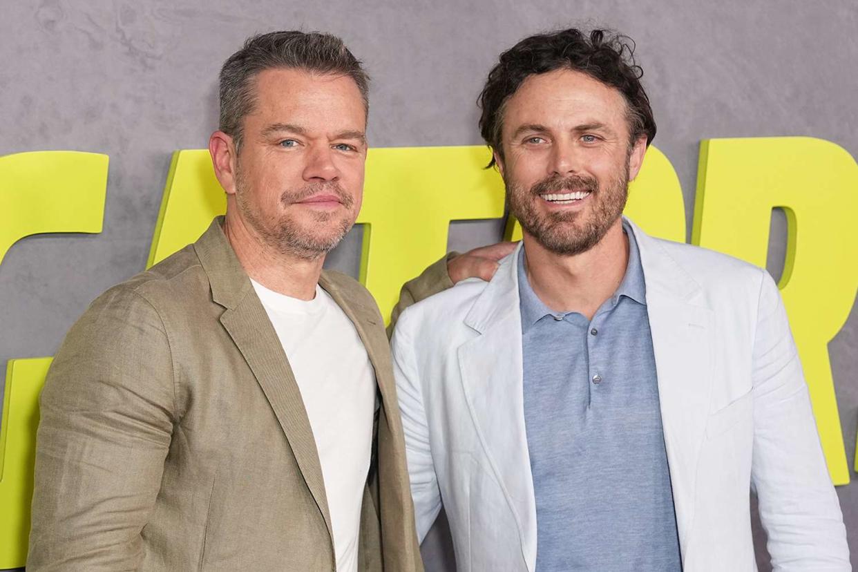 <p>John Nacion/Variety via Getty</p> Matt Damon (left) and Casey Affleck on Dec. 11, 2016