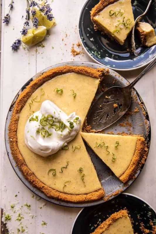 <p>Half Baked Harvest</p><p>An extra thick filling with added vanilla bean in a double thick crust.</p><p><strong>Get the recipe: <a href="https://www.halfbakedharvest.com/key-lime-pie/" rel="nofollow noopener" target="_blank" data-ylk="slk:Double Stuffed Vanilla Key Lime Pie;elm:context_link;itc:0;sec:content-canvas" class="link ">Double Stuffed Vanilla Key Lime Pie</a></strong></p>