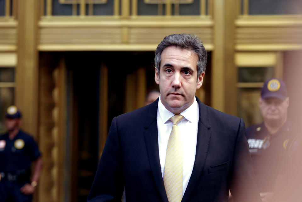 Michael Cohen exits the Federal Courthouse in New York City (Yana Paskova / Getty Images file )