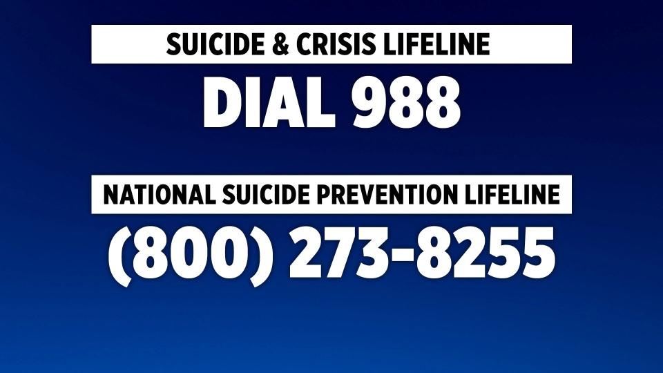 If you are struggling and need someone to talk to, you can reach the National Suicide and Crisis Hotline by calling or texting 988.