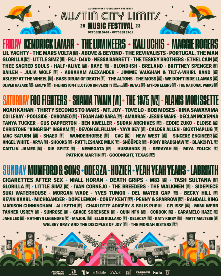 Daily Lineups For Austin City Limits Announced Single Tickets On Sale Wednesday