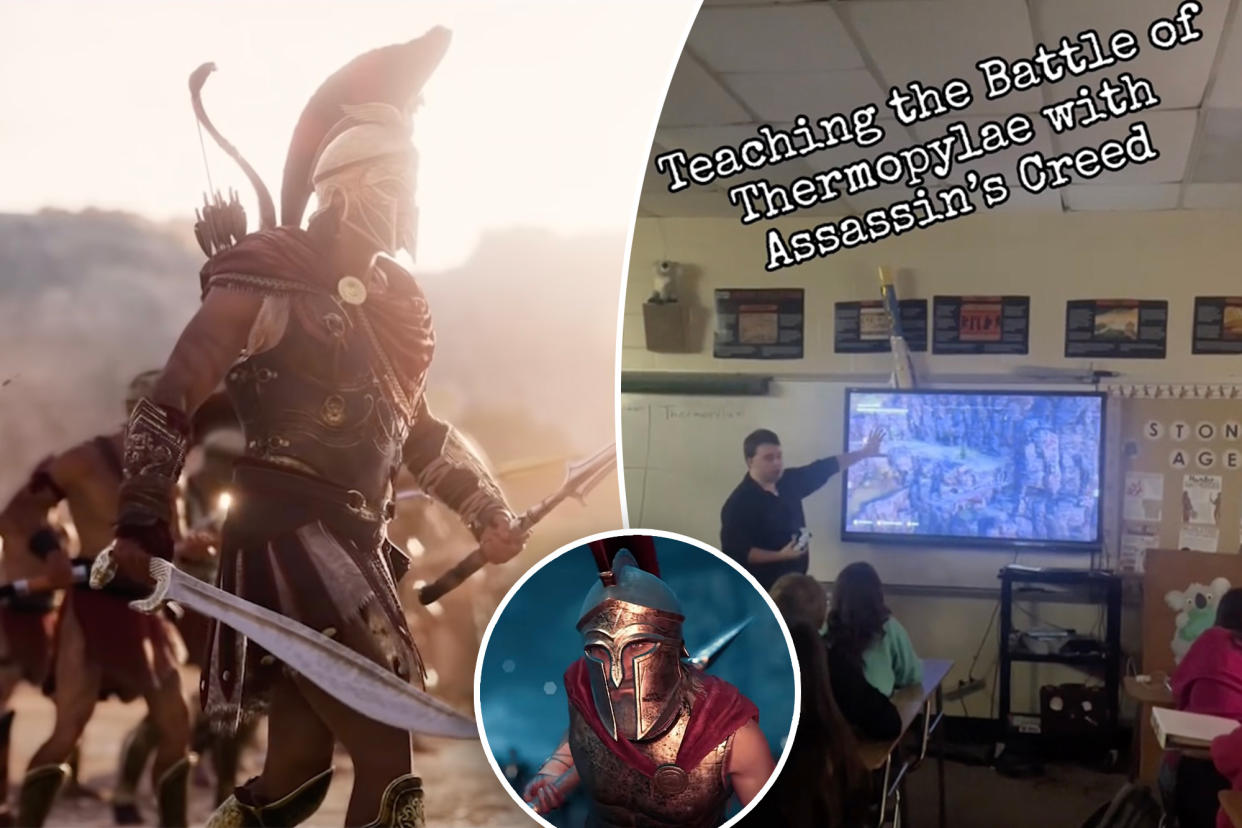 A teacher went viral for using video games on a history lesson.