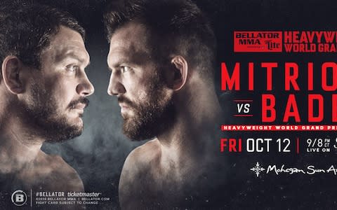 Mitrione vs Bader in the first of the semi finals of the Bellator heavyweight grand prix tournament - Credit: Bellator/Bellator