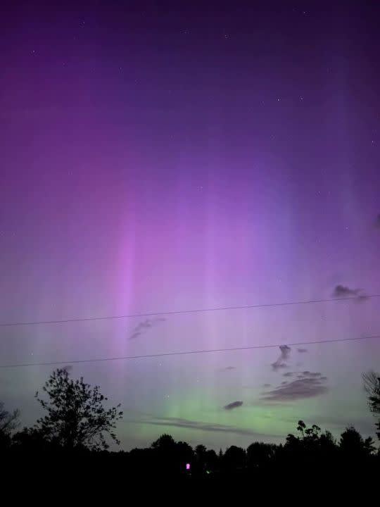 The northern lights in Allegan on May 10, 2024. (Courtesy Erica Freund)