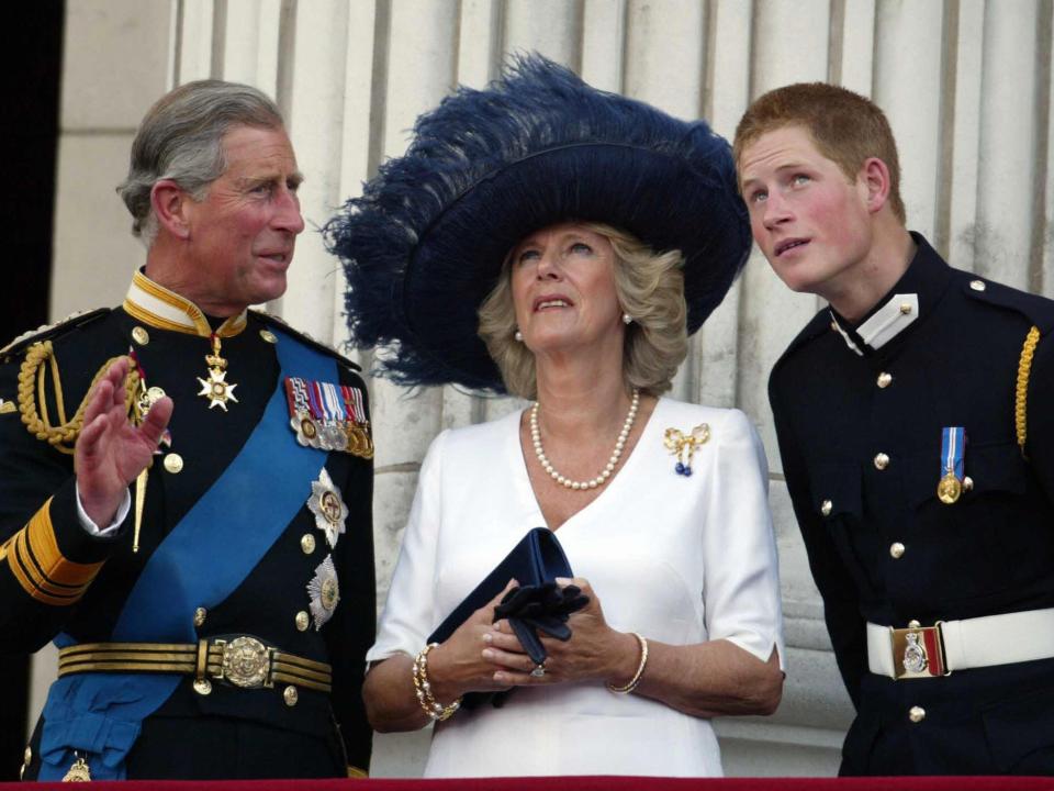 Charles, Camilla, and Harry