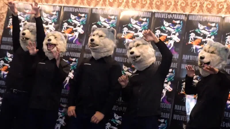 ▲日本搖滾樂團MAN WITH A MISSION（狼人樂團）的成員年齡與國籍都是謎團。（圖／記者朱永強攝）