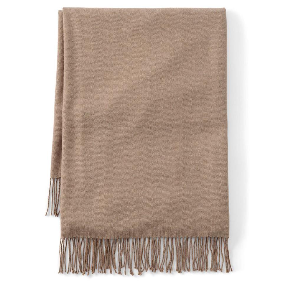 14) CashTouch Herringbone Throw Blanket