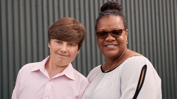 PHOTO: Jean Paul Marceaux, a heart transplant recipient, meets Maria Clark, whose son, Nicholas Peterson, was the donor after he died in an accident. (1 Million Transplants via UNOS)