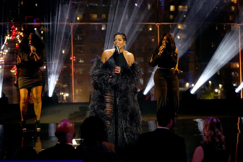 NEW YORK, NEW YORK - APRIL 25: Fantasia Barrino performs onstage during the 2024 TIME100 Gala at Jazz at Lincoln Center on April 25, 2024 in New York City. (Photo by Sean Zanni/Patrick McMullan via Getty Images)