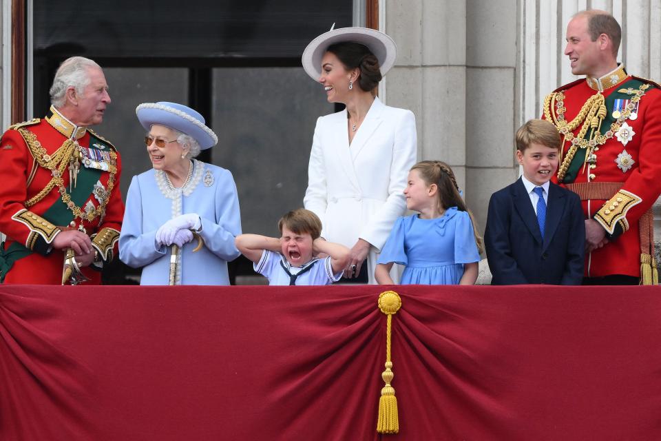 Prince Louis covering his ears among family at Trooping the Colour.