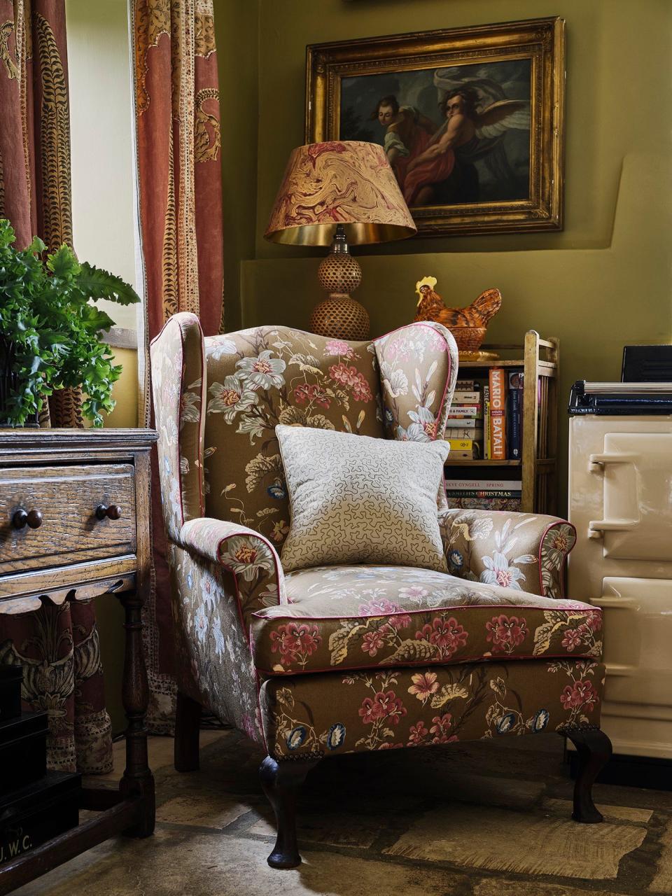 The drawing room at Emma Burns' barn