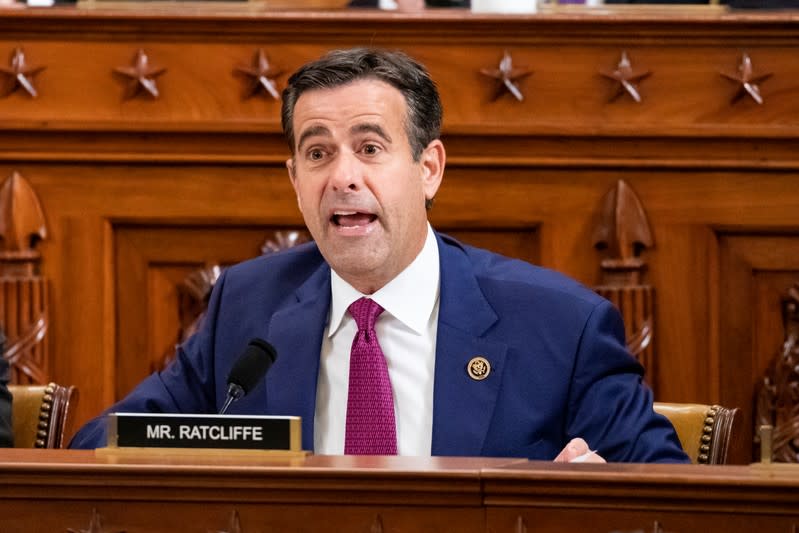 House Rep. John Ratcliffe (R-TX) attends a House Intelligence Committee hearing on Trump impeachment inquiry in Washington