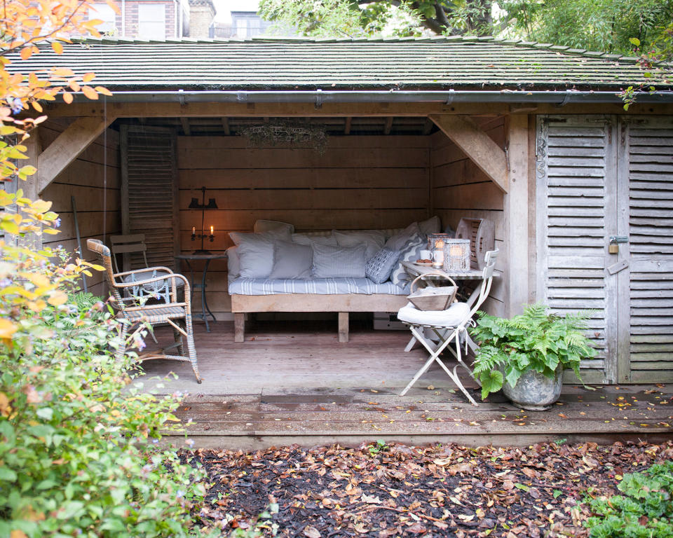 <p> Position a summerhouse or pavilion so that it backs onto the backyard boundary where it is most overlooked; the building's roof and walls will create a visual barrier and a private space in front. </p> <p> Concealing the structure behind trees or large shrubs can increase the sense of seclusion, especially if it is reached by a journey through the garden via charming garden path. </p> <p> Where there is no space for a building, alternative privacy ideas such as an arbor seat next to a boundary will have a similar effect. </p>