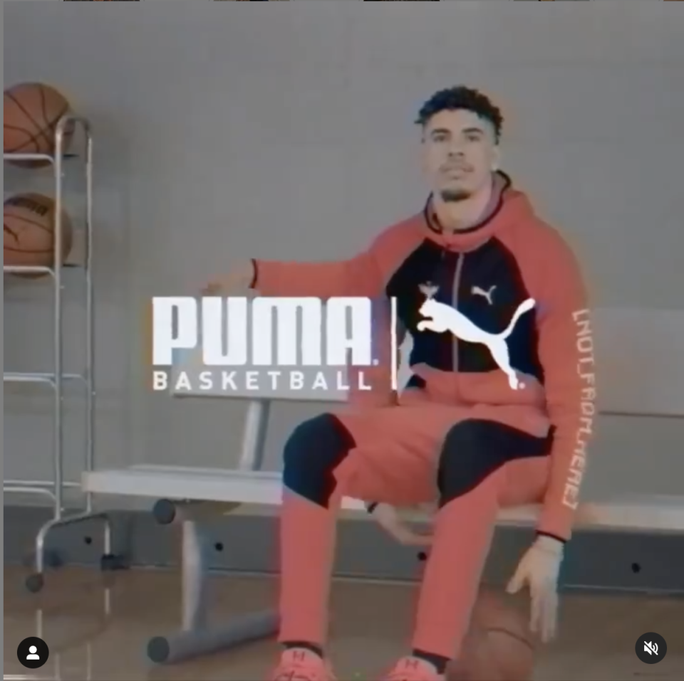 postzegel draadloze Niet essentieel WATCH: LaMelo Ball hints at possible first shoe with PUMA with Instagram  video