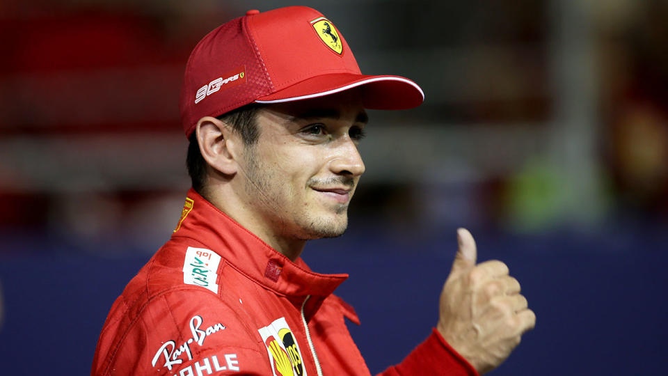 Charles Leclerc has set the pace in Singapore qualifying. 