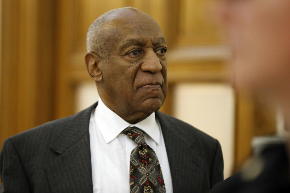 NORRISTOWN, PA – MAY 24: Bill Cosby departs the Montgomery County Courthouse after a preliminary hearing, May 24, 2016, in Norristown, Pennsylvania. Cosby was ordered to stand trial on sexual assault charges after a hearing that hinged on a decade-old police report. (Photo by Matt Rourke-Pool/Getty Images)