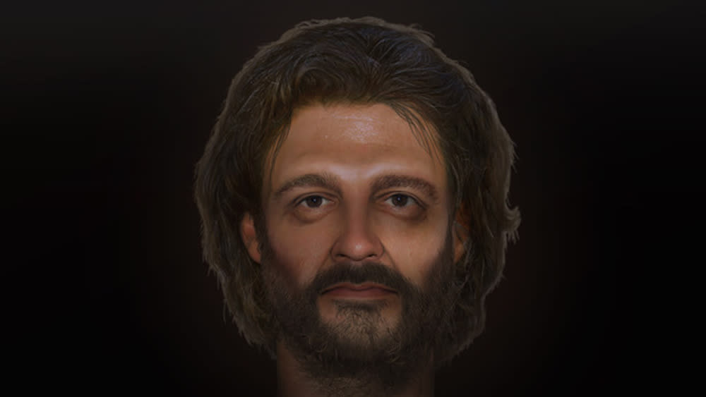  A facial approximation of a Roman man. . 