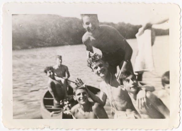 Boys canoeing at Camp Wakitan, from the Records of the Hebrew Orphan Asylum of the City of New York.