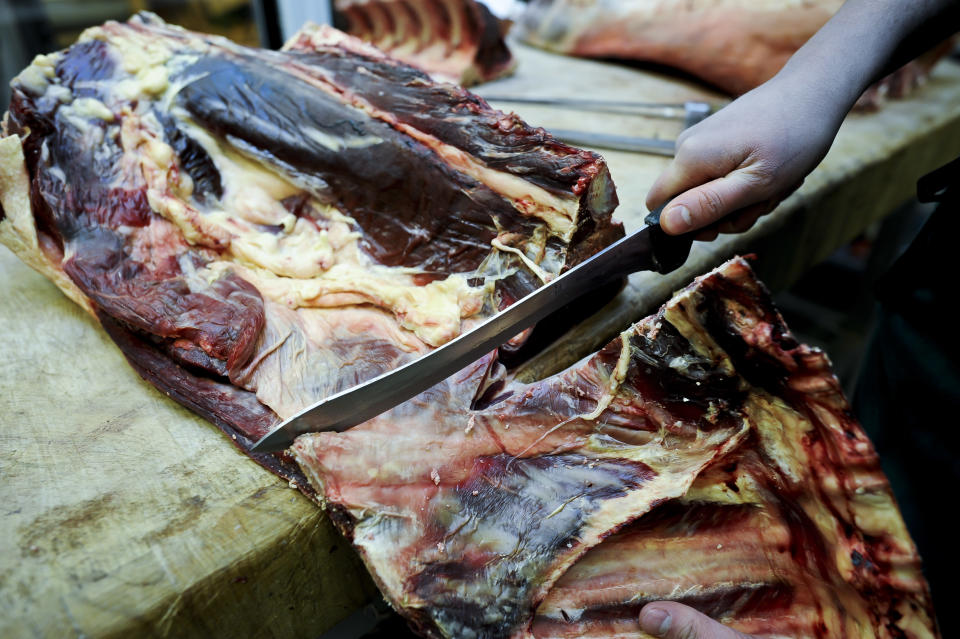 Meat eaters could soon see the price of a steak or Sunday joint soar (Ben Birchall/PA Images via Getty Images)