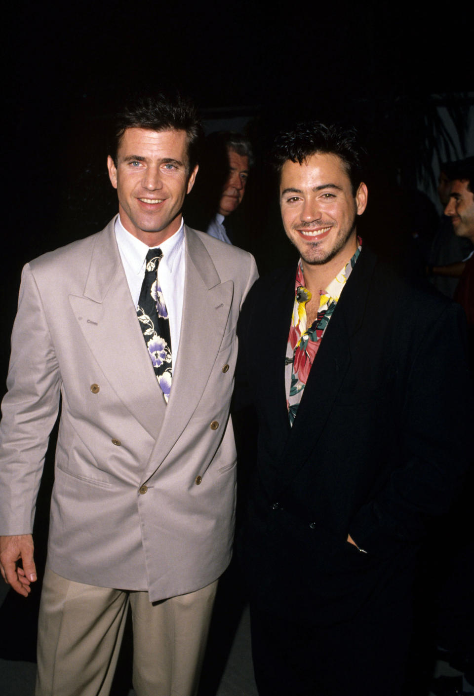 Mel Gibson y Robert Downey Jr. trabajaron juntos en 'Air America' en 1990. (Foto de S. Granitz/WireImage)