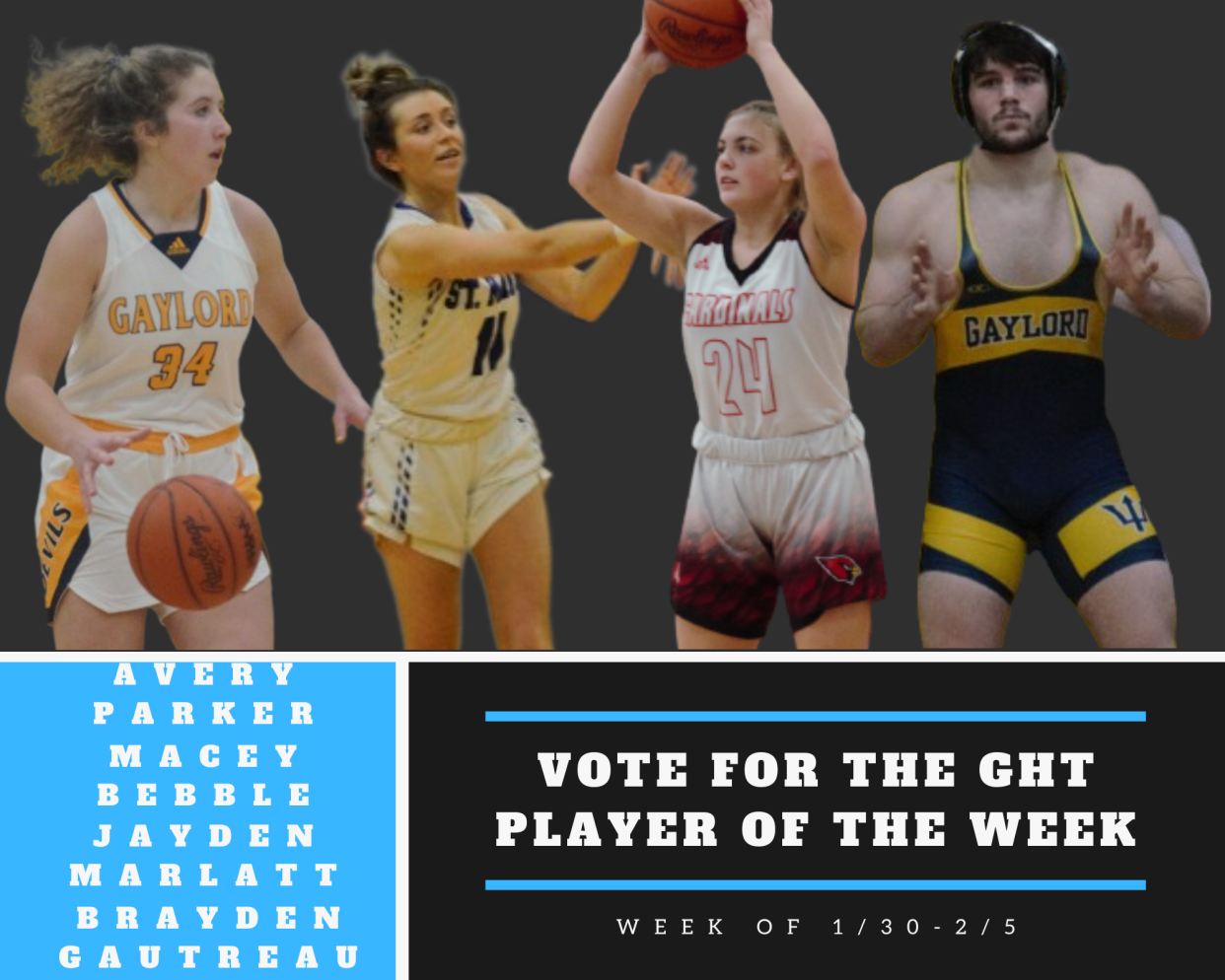 Vote for this week's Gaylord Herald Times Player of the Week Award.