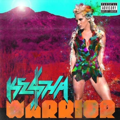 11. Ke$ha, Warrior - No one will accuse Ke$ha of blowing her budget on album art, as we're pretty sure the version of Photoshop that was used to put this garish montage together isn't even compatible with Windows 8. Extra points for an artist logo that even the producers of Rock Of Ages might have rejected as too garish to be believable for a hair-metal band.