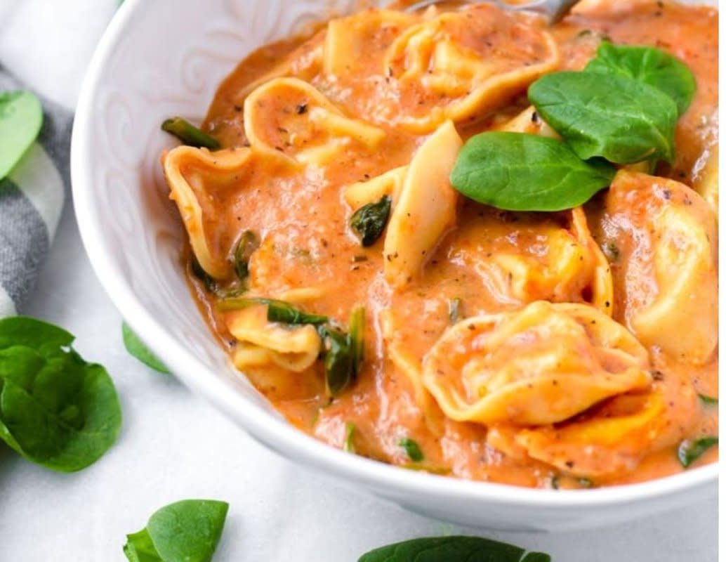 <p>Cooking For My Soul</p><p>The addition of plump tortellini transforms tomato soup into a complete meal.</p><p><strong>Get the recipe: <a href="https://cookingformysoul.com/creamy-tomato-tortellini-soup/" rel="nofollow noopener" target="_blank" data-ylk="slk:Creamy Tomato Tortellini Soup;elm:context_link;itc:0;sec:content-canvas" class="link rapid-noclick-resp">Creamy Tomato Tortellini Soup</a></strong></p>