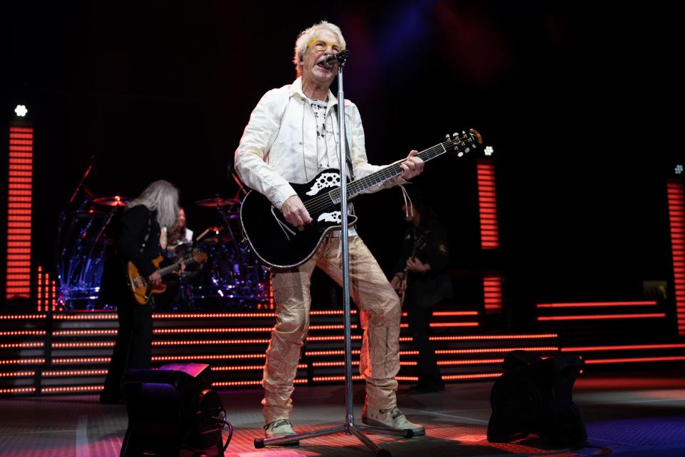 REO Speedwagon, fronted by Kevin Cronin, will perform at Erie's Warner Theatre on July 18. The band is shown in this April 8, 2022, photo at Live Oak Bank Pavilion in Wilmington, North Carolina.