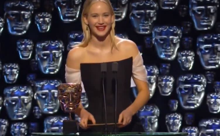 Jennifer Lawrence was criticised for her response to Joanna Lumley during the BAFTAs