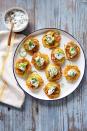 <p>This savory take on pancakes is delicious anytime of the day.</p><p><strong><a href="https://www.countryliving.com/food-drinks/recipes/a37595/carrot-chorizo-blini/" rel="nofollow noopener" target="_blank" data-ylk="slk:Get the recipe for Carrot Chorizo Blini;elm:context_link;itc:0;sec:content-canvas" class="link ">Get the recipe for Carrot Chorizo Blini</a>.</strong></p>