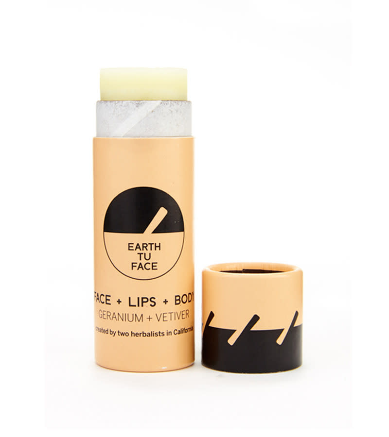 This convenient stick saves cuticles, dry elbows, and chapped lips, and can even help heal scars thanks to geranium as a key ingredient. Earth Tu Face Skin Stick ($34)