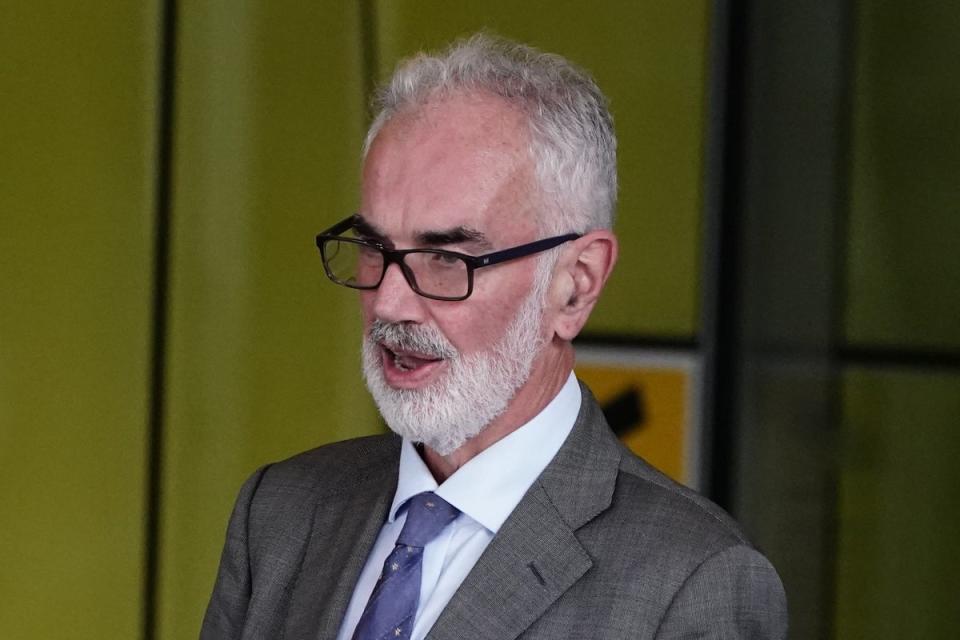 Cdr Bennett outside the Metropolitan Police misconduct hearing at Palestra House (Jordan Pettitt/PA) (PA Wire)