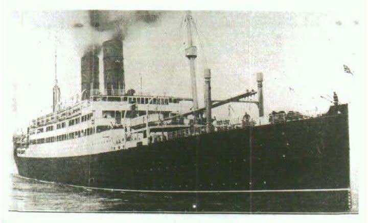 The SS Tuscania was torpedoed and sunk on February 5, 1918, as it carried U.S. troops to Europe. File Photo courtesy Wikimedia