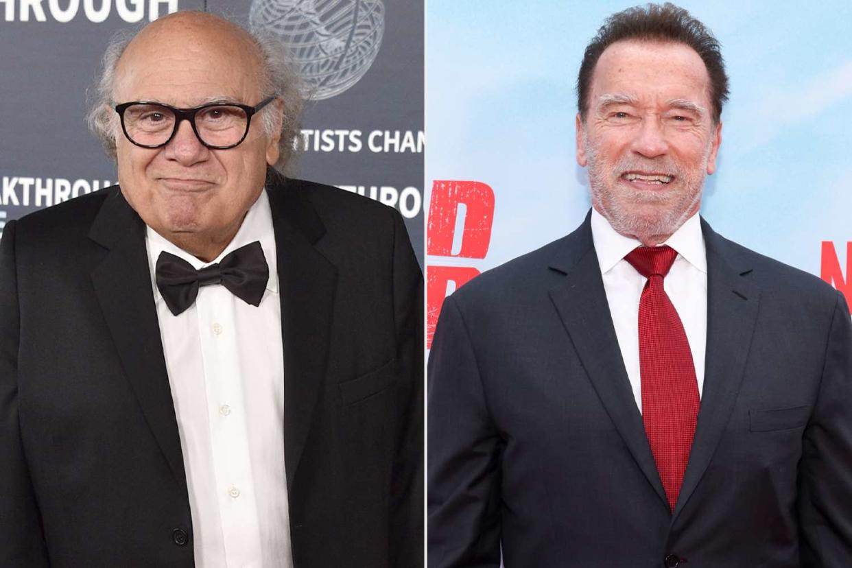 <p>Gregg DeGuire/WireImage; Mark Von Holden/Variety via Getty</p> Danny DeVito and Arnold Schwarzenegger