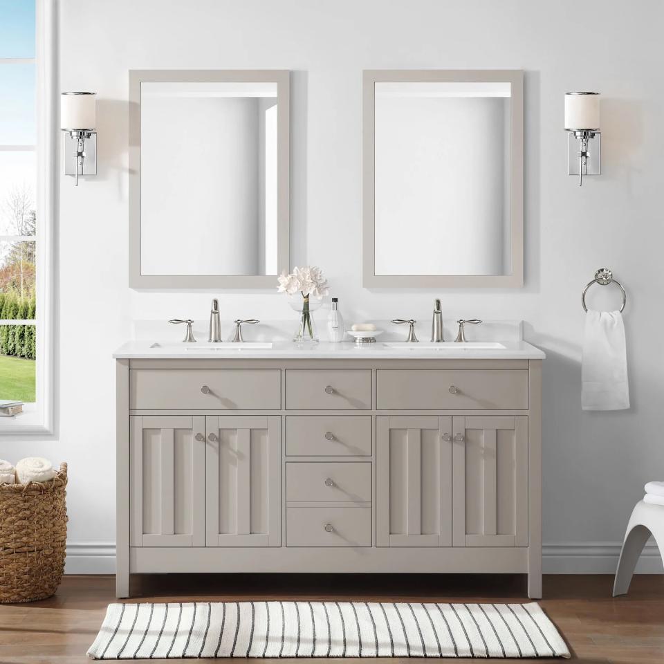 Martha Stewart, Hillside 60” Double Bathroom Vanity, $1,799.99, Martha.com