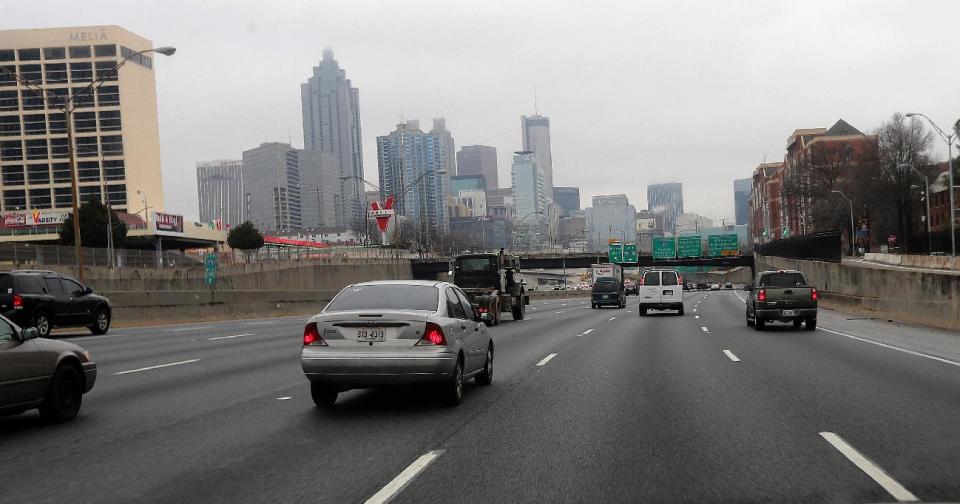 Un día de poco tráfico en Atlanta. Foto de AP.