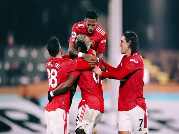 Manchester United secured a 2-1 win over Fulham. (Photo/ Paul Pogba Twitter) 