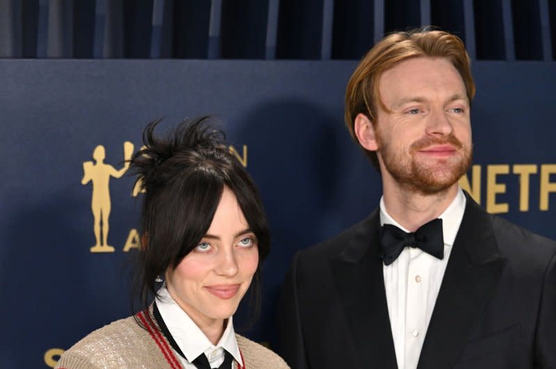 Billie Eilish (L) and Finneas O'Connell attend the SAG Awards in February. File Photo by Chris Chew/UPI