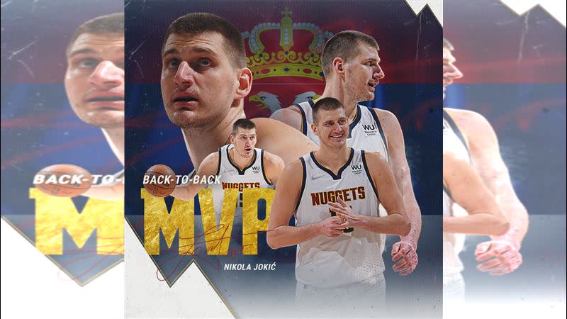 約基奇（Nikola Jokic）將和金塊簽下5年2.6億美元延長合約。（圖／翻攝自金塊推特）