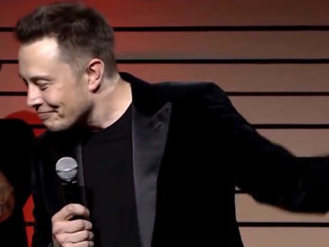 elon musk battery swap presentation