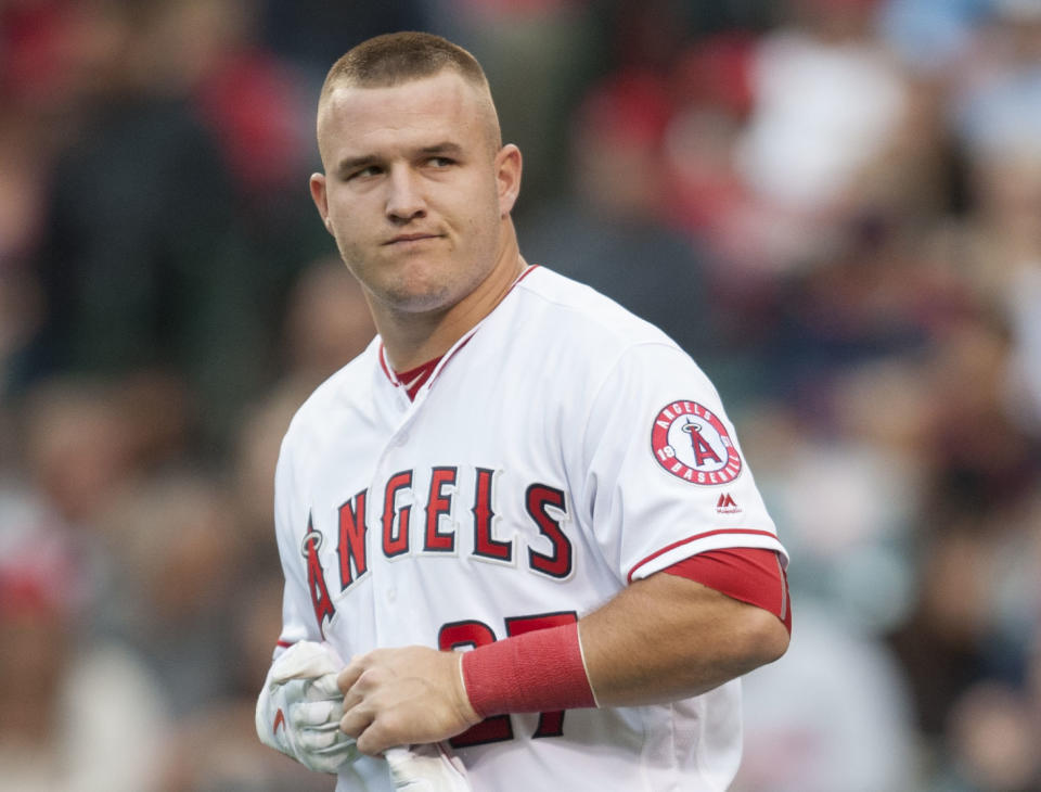 Mike Trout's chances of making the playoffs with the Angels just got a lot worse. (Kevin Sullivan/Digital First Media/Orange County Register via Getty Images)