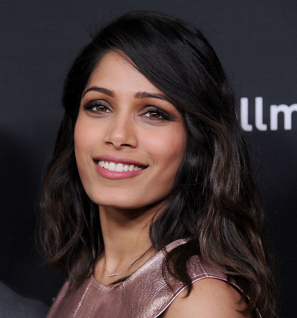 Freida Pinto arrives at the premiere of Substance Over Hype's "Two Bellmen Two"