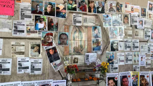 Memorial para personas que fueron víctimas de desaparición en Michoacán.