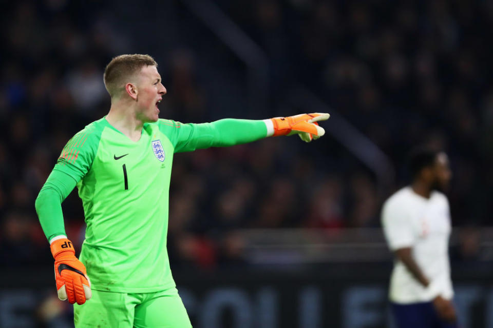 Pickford at Amsterdam Arena on March 23, 2018 in Amsterdam, Netherlands.