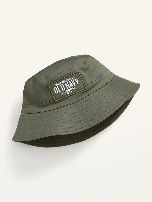 Logo-Graphic Gender-Neutral Bucket Hat. Image via Old Navy.