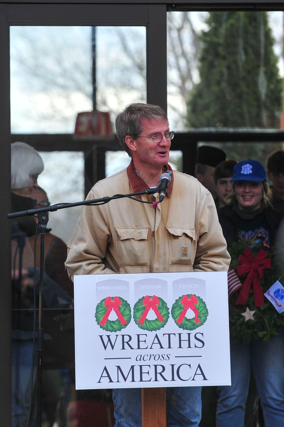 U.S. Rep. Tim Burchett speak at Knoxville National Cemetery for Wreaths Across America on Dec. 16, 2023.