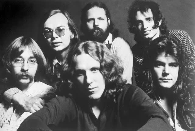 <p>Michael Ochs Archives/Getty</p> From left: Jeff 'Skunk' Baxter, Walter Becker, David Palmer, Denny Dias, Donald Fagen and Jim Hodder of Steely Dan in 1972